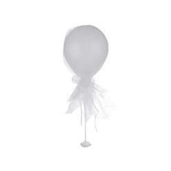 Balónek s tylem bílý (set)